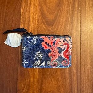 Vera Bradley Seahorse of Course Iconic Zip ID Case